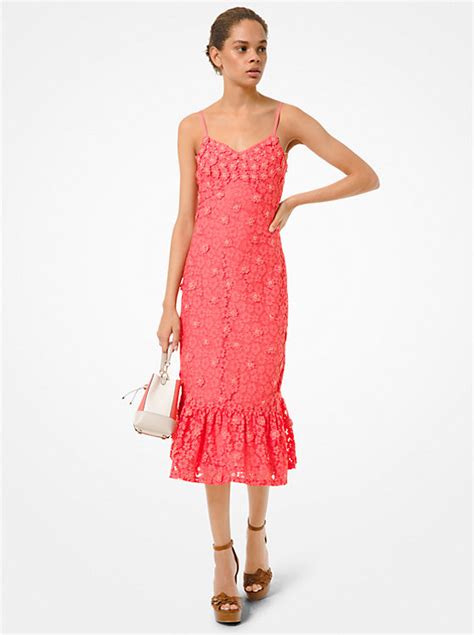 michael kors embellished lace dress|Embellished Corded Lace Ruffle.